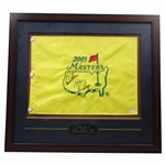 Palmer, Nicklaus & Player Big Three Signed 2005 Masters Embroidered Flag - Framed JSA #Y03323