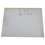 1946 Augusta National Golf Club Masters Invitation, Photo & Rules Display 