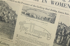 1930 Detroit News Article w/Bobby Jones First Day of issue Display 