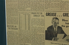 1934 Bobby Jones Detroit News Article Framed Display