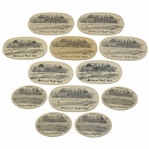 Twelve (12) 1993 US Open at Baltusrol Golf Club Keychain Pins