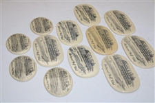 Twelve (12) 1993 US Open at Baltusrol Golf Club Keychain Pins
