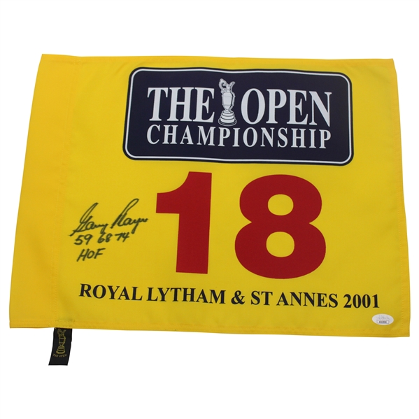 Gary Player Signed 2001 Open Championship at Royal Lytham & St. Annes w/59 68 74 Hof JSA #AH45990