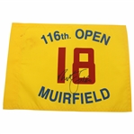 Nick Faldo Signed 1987 Open Championship At Muirfield Flag JSA ALOA