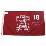 Johnny Miller Signed 2007 US Open At Oakmont Flag with 1973 "63" JSA ALOA