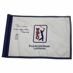 Tom Watson Signed TPC Flag w/Winner Byron Nelson Championship 1975,1977,1978,1979 JSA ALOA