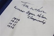 Tom Watson Signed TPC Flag w/'Winner Byron Nelson Championship 1975,1977,1978,1979' JSA ALOA