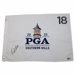 Brooks Koepka Signed 2022 PGA Championship at Southern Hills Embroidered Flag JSA ALOA