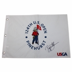 Bryson Dechambeau Signed 2024 US Open at Pinehurst Embroidered Flag JSA ALOA