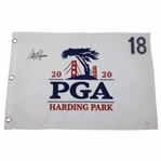 Collin Morikawa Signed 2020 PGA Championship at Harding Park Embroidered Flag JSA #WIT719926
