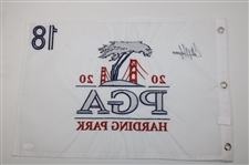 Collin Morikawa Signed 2020 PGA Championship at Harding Park Embroidered Flag JSA #WIT719926