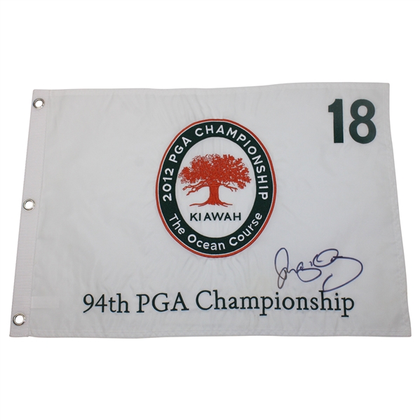 Rory McIlroy Signed 2012 PGA Championship at Kiawah Embroidered Flag JSA ALOA