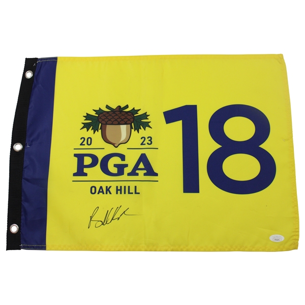 Brooks Koepka Signed 2023 PGA Championship at Oak Hill Flag JSA #YY32271