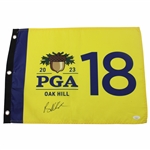 Brooks Koepka Signed 2023 PGA Championship at Oak Hill Flag JSA #YY32271