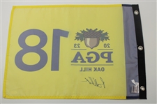 Brooks Koepka Signed 2023 PGA Championship at Oak Hill Flag JSA #YY32271