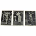 Three (3) Wills Cigarettes' British Sporting Personalities Golf Cards