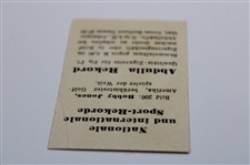 1932 Bobby Jones Abdulla Co. German Sports Records Card #200
