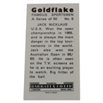 1971 Jack Nicklaus Barratt Goldflake Famous Sportsmen Rookie Card No.6 