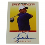Tiger Woods Signed 2017 Upper Deck Goudey Sport Royalty Card