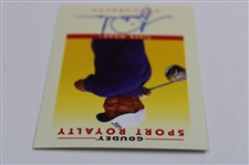 Tiger Woods Signed 2017 Upper Deck Goudey Sport Royalty Card