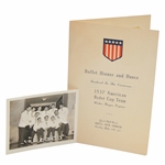 1937 Ryder Cup USA Team Signed Winner Buffet Menu with Original Photo JSA ALOA