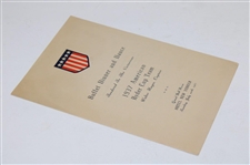 1937 Ryder Cup USA Team Signed Winner Buffet Menu with Original Photo JSA ALOA