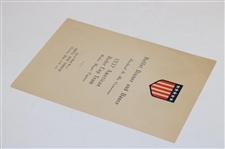 1937 Ryder Cup USA Team Signed Winner Buffet Menu with Original Photo JSA ALOA