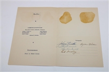1937 Ryder Cup USA Team Signed Winner Buffet Menu with Original Photo JSA ALOA