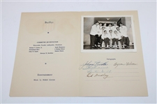 1937 Ryder Cup USA Team Signed Winner Buffet Menu with Original Photo JSA ALOA