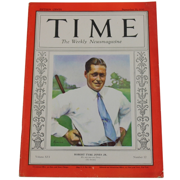 1930 Bobby Jones Time Magazine - September 22nd