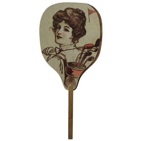 Advertising Fan From 1904 With Woman Golfer