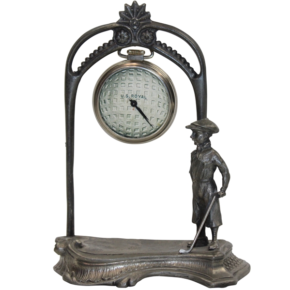 Golfer Pocket Watch Stand With Mesh Ball Display Watch