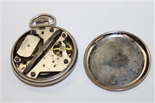 Golfer Pocket Watch Stand With Mesh Ball Display Watch
