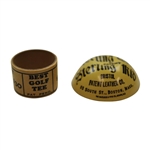 Pair Of Very Uncommon Golf Tees. Celluloid Dome Tee And Circular Collar Paper Tee