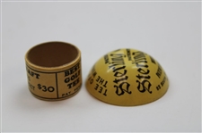 Pair Of Very Uncommon Golf Tees. Celluloid Dome Tee And Circular Collar Paper Tee