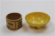 Pair Of Very Uncommon Golf Tees. Celluloid Dome Tee And Circular Collar Paper Tee