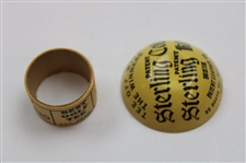 Pair Of Very Uncommon Golf Tees. Celluloid Dome Tee And Circular Collar Paper Tee