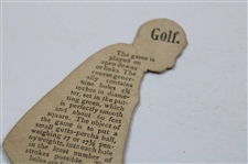 1896 AG Spalding & Bros Golf Player Die Cut Ad Stand Up Card 