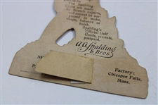 1896 AG Spalding & Bros Golf Player Die Cut Ad Stand Up Card 