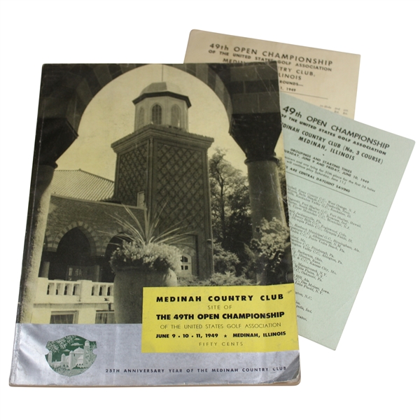 1949 US Open Program at Medinah Pairing Sheets