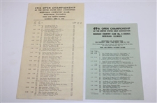 1949 US Open Program at Medinah Pairing Sheets