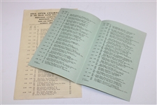 1949 US Open Program at Medinah Pairing Sheets