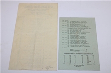 1949 US Open Program at Medinah Pairing Sheets