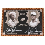 Tiger Woods & Jack Nicklaus Signed 2015 Upper Deck Masterful Pairings Card 1/10