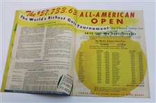 1945 Tam O Shanter All-American Golf Tournaments Program w/ Advertisement - Byron Nelson 10th of 11 Wins
