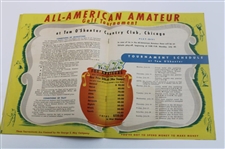 1945 Tam O Shanter All-American Golf Tournaments Program w/ Advertisement - Byron Nelson 10th of 11 Wins