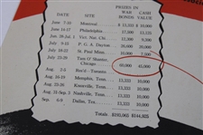 1945 Tam O Shanter All-American Golf Tournaments Program w/ Advertisement - Byron Nelson 10th of 11 Wins
