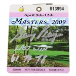 Gary Player Signed 2009 Masters Tournament SERIES Badge #R13994 with Years Won & Last Year JSA ALOA