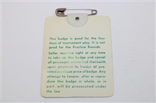 Craig Stadler Signed 1982 Masters Tournament SERIES Badge #09321 JSA ALOA