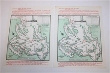 1985 Masters Tournament Official Scorecard w/Thursday, Saturday & Sunday Pairing Sheets